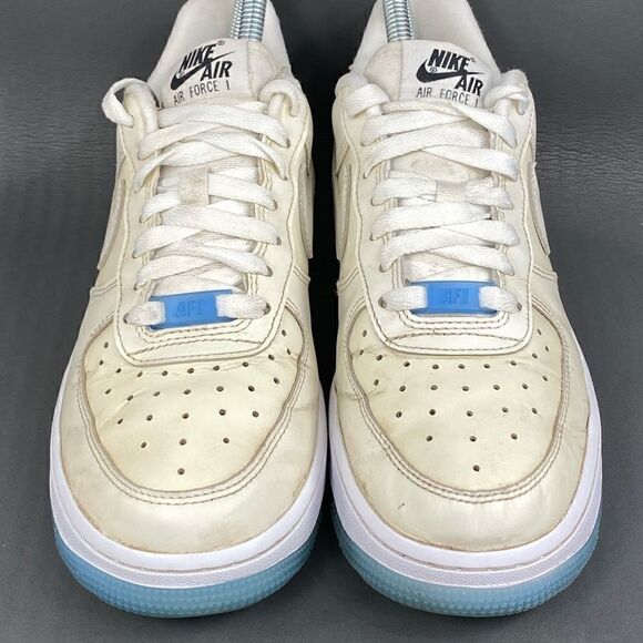 Nike Air Force 1 Low White UV Reflective Faded Trainers womens size 7 - Picture 4 of 8